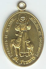 Charm St Francis solid brass dogcatcreations