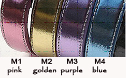 Metallic Persoanlized dog collar and strap colors 